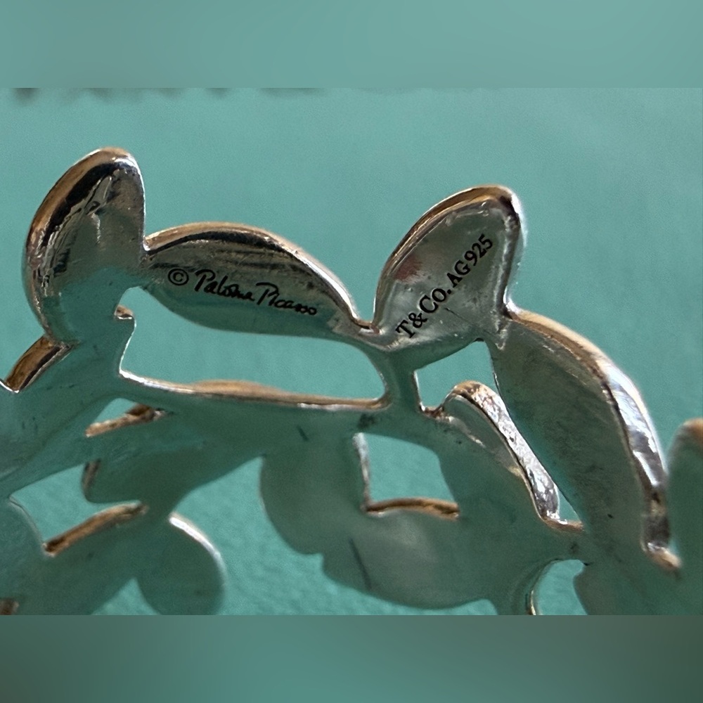 Tiffany&Co. Sterling Silver Paloma Picasso Olive Leaf Band Ring Size 6.5 - Picture 4 of 9